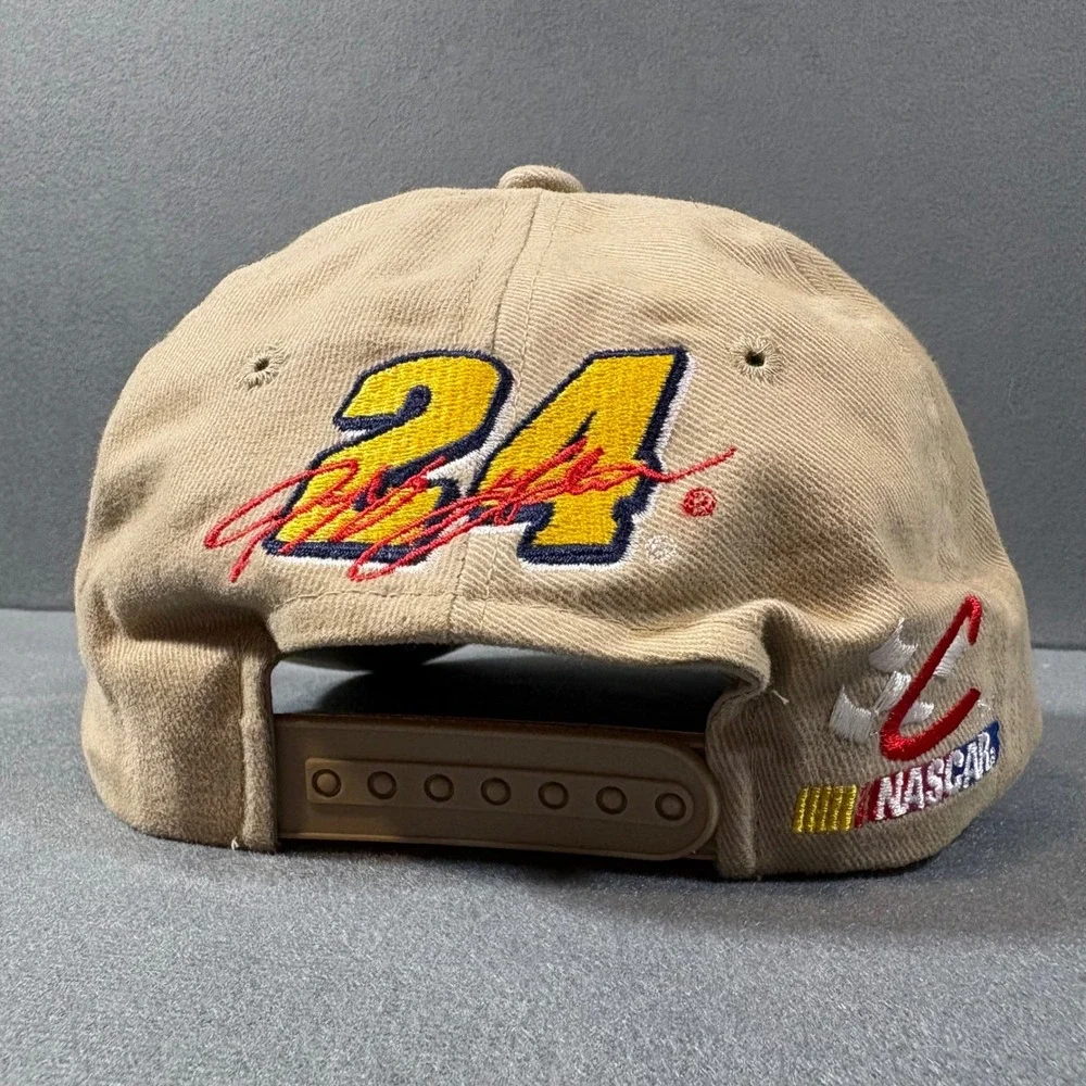 Jeff Gordon #24 Dupont Motorsports Hat Cap Beige Chase NASCAR Vintage‎ Y2K